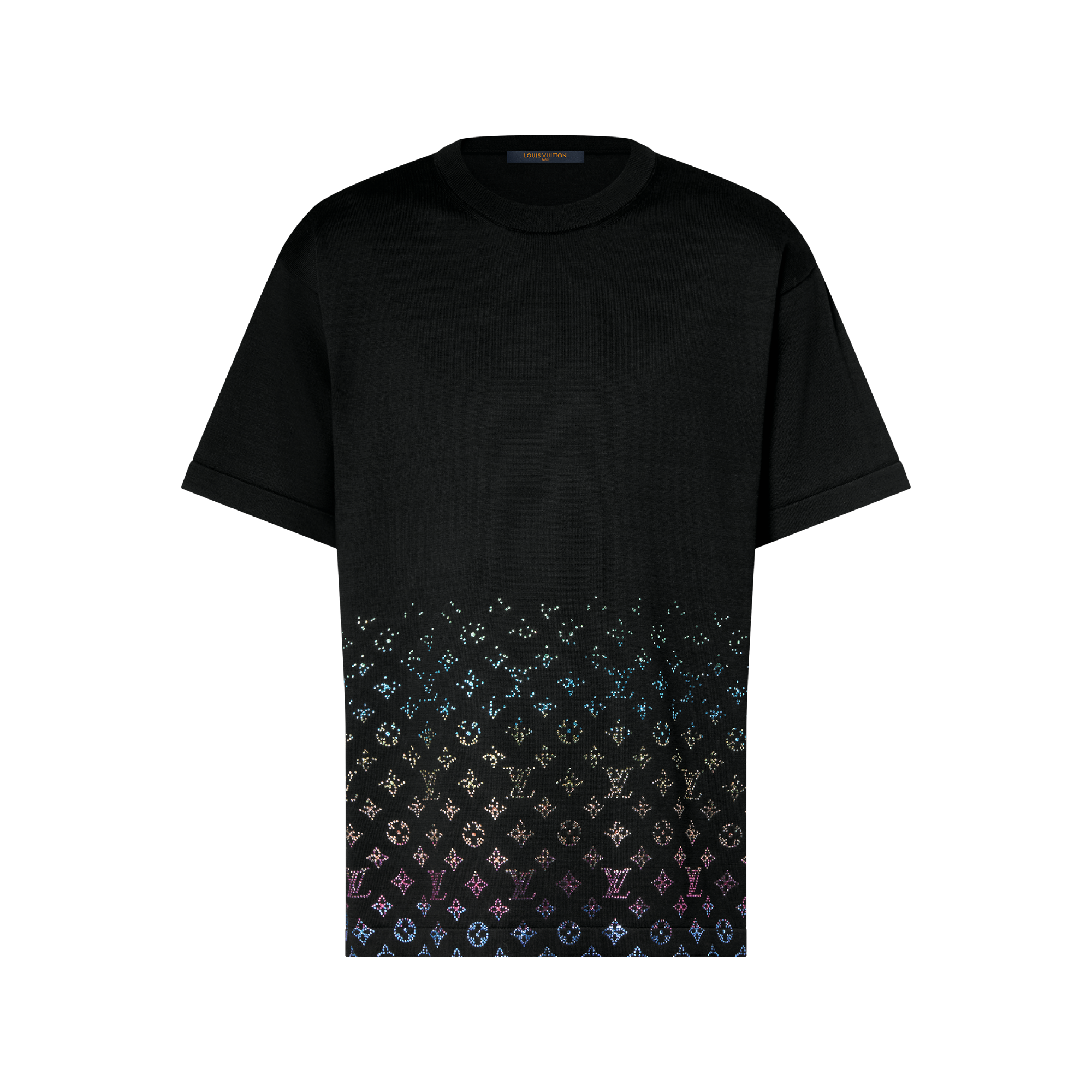 Monogram Gradient Embellished Short-Sleeved Crewneck - Luxury